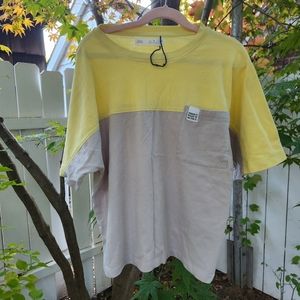 ZARA Boys skater style  two block color T-shirt size 9